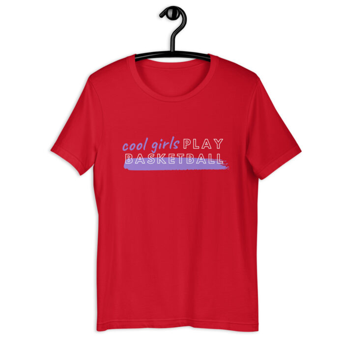 “Cool Girls Play” Sporty Tee in Multiple Colors - Red, 2XL