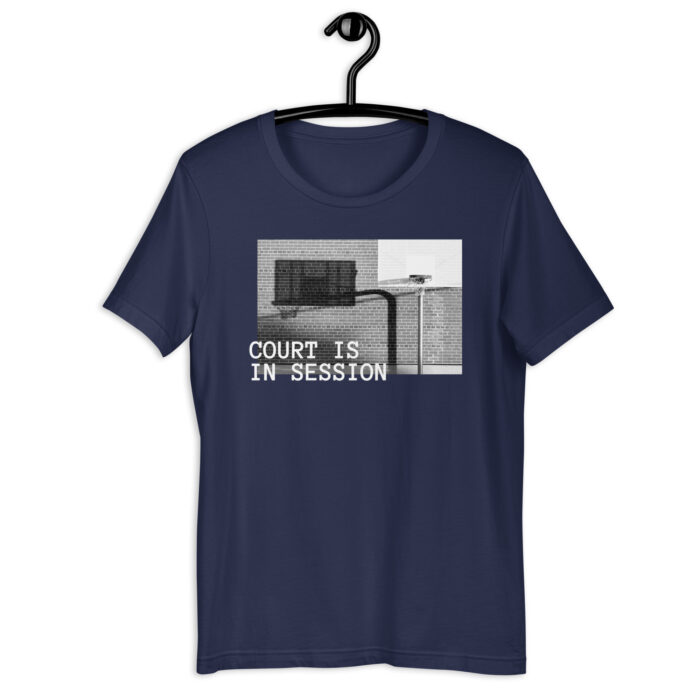 “Court Is In Session” Multi-Color Basketball Tee - Navy, 2XL
