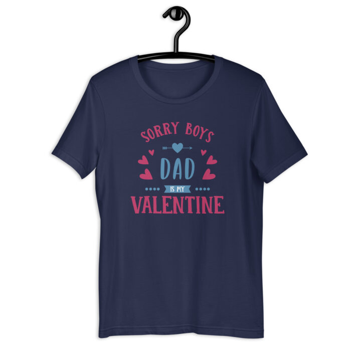 “Dad’s My Valentine” Playful Tee – Lovable Color Range - Navy, 2XL