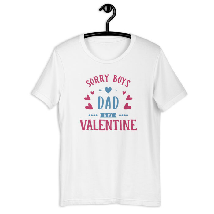 “Dad’s My Valentine” Playful Tee – Lovable Color Range - White, 2XL