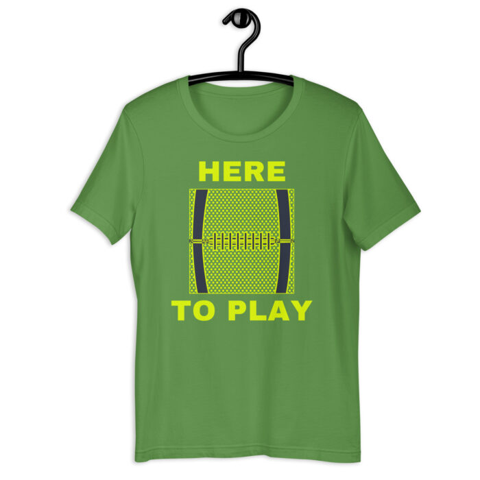 “Here to Play” Football-Inspired Tee – Fresh Color Lineup - Leaf, 2XL