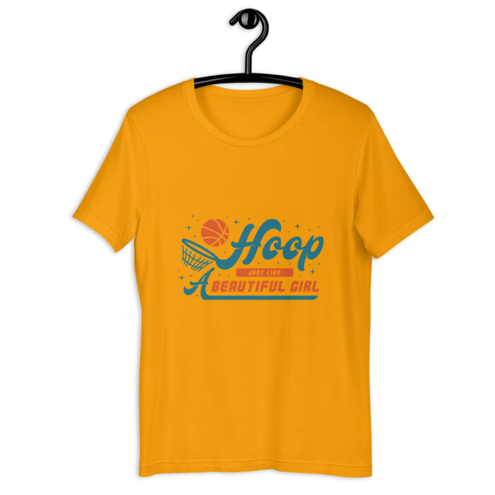 “Hoop Beautiful Girl” Basketball Tee – Trendy Color Assortment - Gold, 2XL