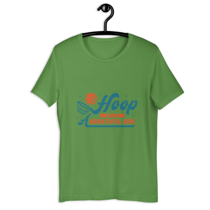 “Hoop Beautiful Girl” Basketball Tee – Trendy Color Assortment - Leaf, 2XL