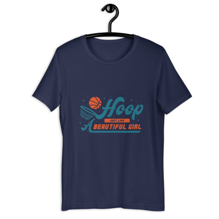 “Hoop Beautiful Girl” Basketball Tee – Trendy Color Assortment - Navy, 2XL