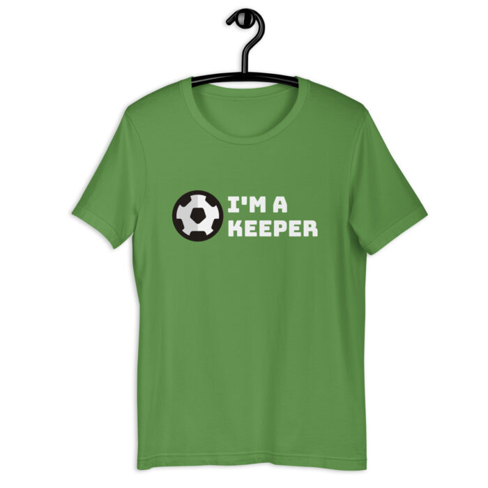 “I’m a Keeper” Goalie-Inspired Soccer Tee – Choice of Colors - Leaf, 2XL