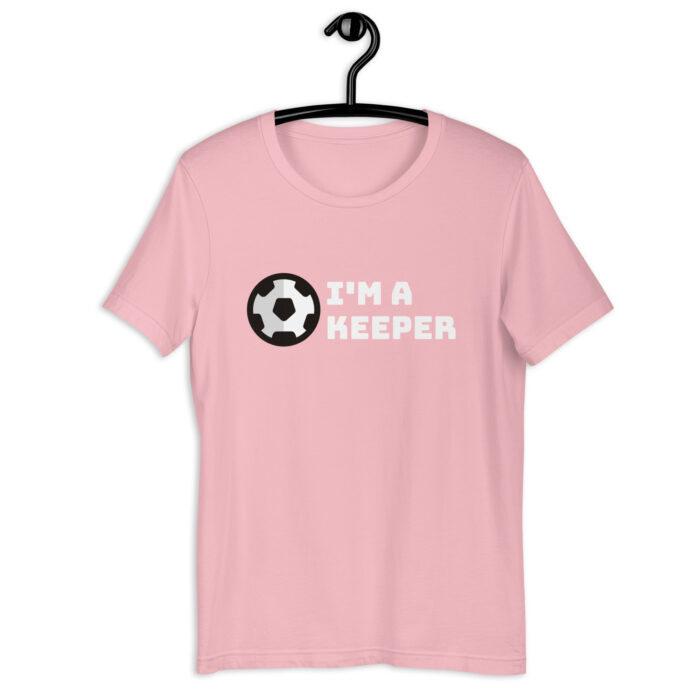 “I’m a Keeper” Goalie-Inspired Soccer Tee – Choice of Colors - Pink, 2XL