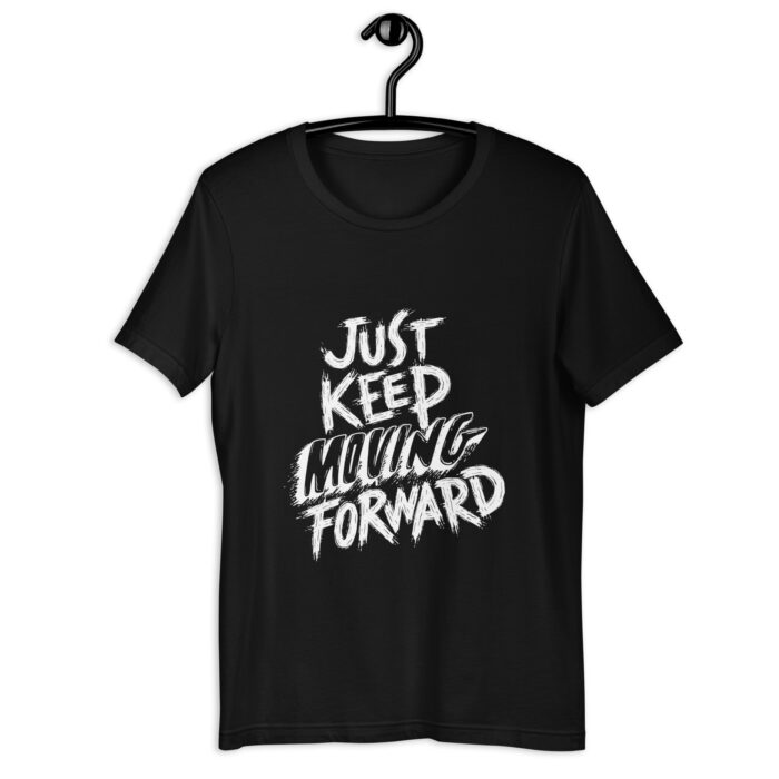 “Just Keep Moving Forward” Motivational Tee – Bold Red - Black, 2XL