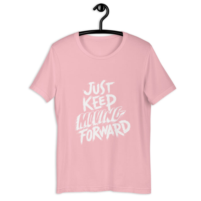 “Just Keep Moving Forward” Motivational Tee – Bold Red - Pink, 2XL