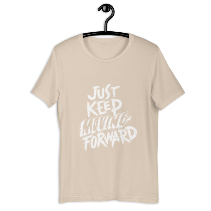 “Just Keep Moving Forward” Motivational Tee – Bold Red - Soft Cream, 2XL