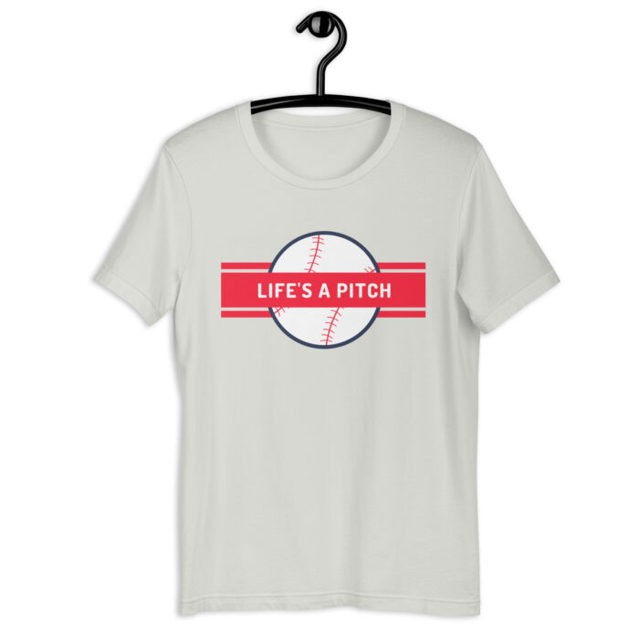 “Life’s A Pitch” Soccer Enthusiast Tee – Available in Vivid Colors - Silver, 2XL