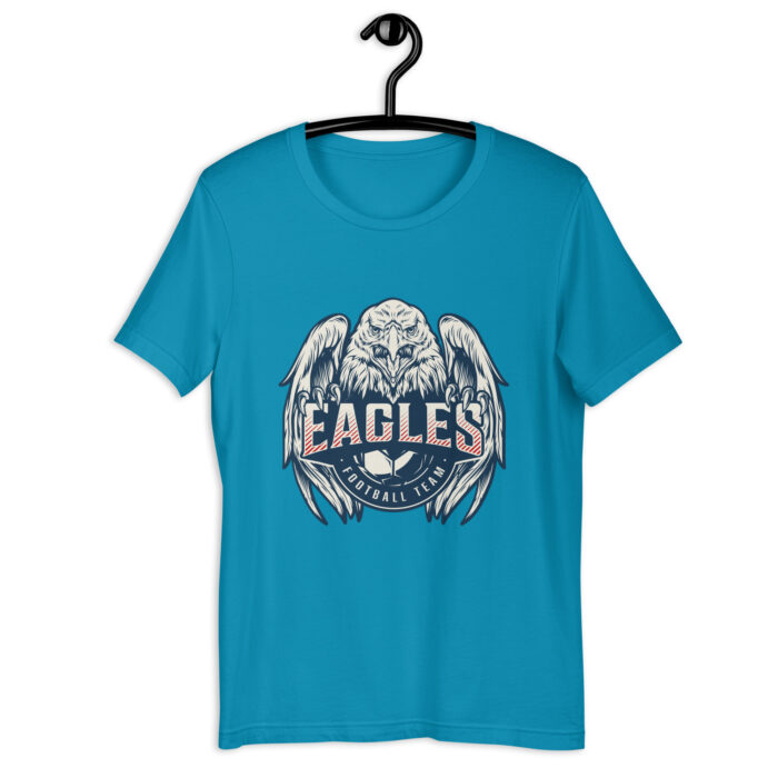 Majestic Eagles Team Spirit Tee – Vibrant Multicolor Selection - Aqua, 2XL