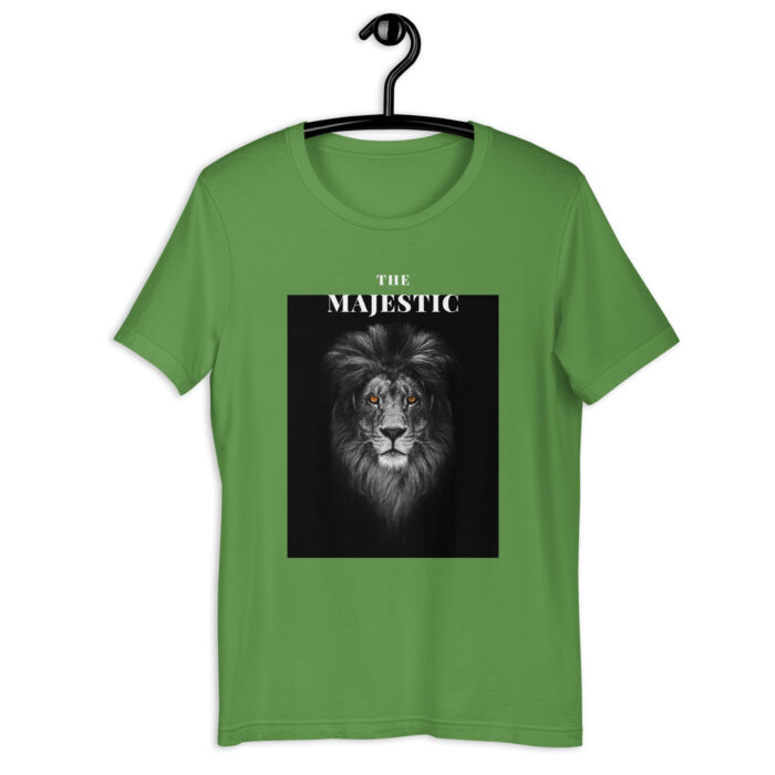 Majestic Spirit” Lion Graphic Tee – Bold Color Assortment - Leaf, 2XL