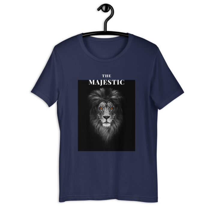 Majestic Spirit” Lion Graphic Tee – Bold Color Assortment - Navy, 2XL