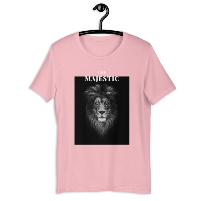 Majestic Spirit” Lion Graphic Tee – Bold Color Assortment - Pink, 2XL