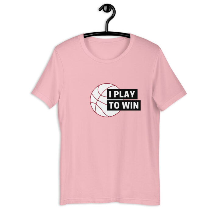 Maroon Illustrated Basketball Sports ‘I Play To Win’ Tee - Pink, 2XL