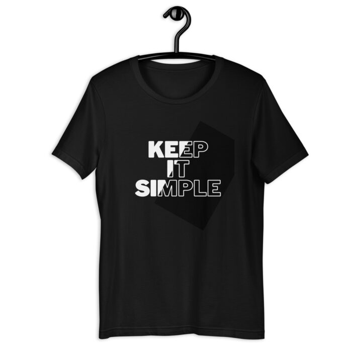 “Minimalist Mantra” Tee – ‘Keep It Simple’ Statement – Sleek Color Selection - Black, 2XL