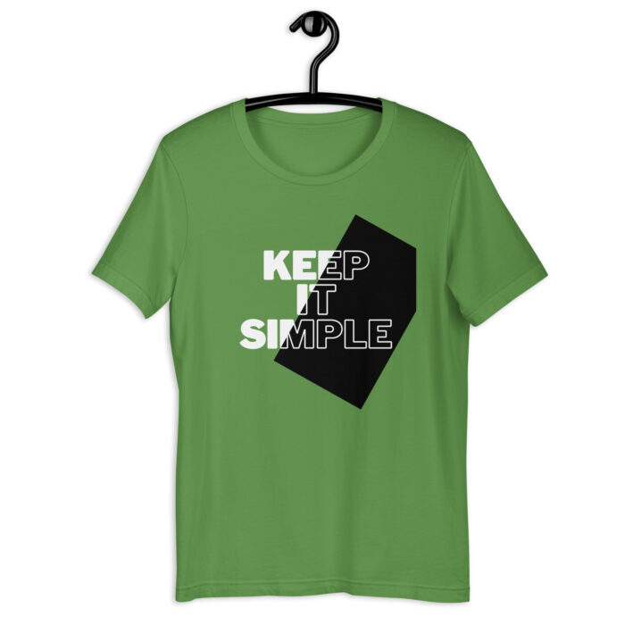 “Minimalist Mantra” Tee – ‘Keep It Simple’ Statement – Sleek Color Selection - Leaf, 2XL