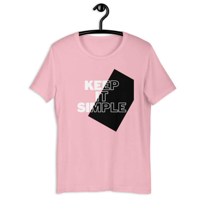 “Minimalist Mantra” Tee – ‘Keep It Simple’ Statement – Sleek Color Selection - Pink, 2XL