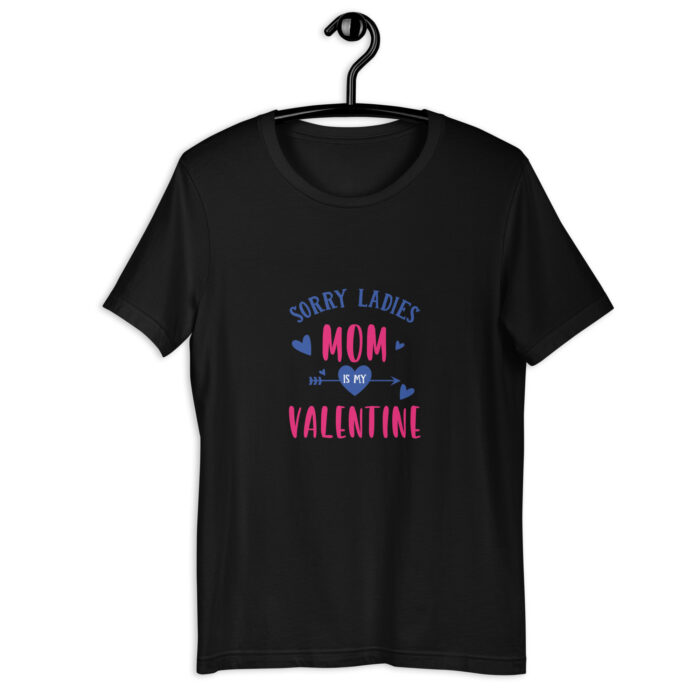 “Mom’s First Valentine” Tee – Heartfelt Message – Colorful Collection - Black, 2XL