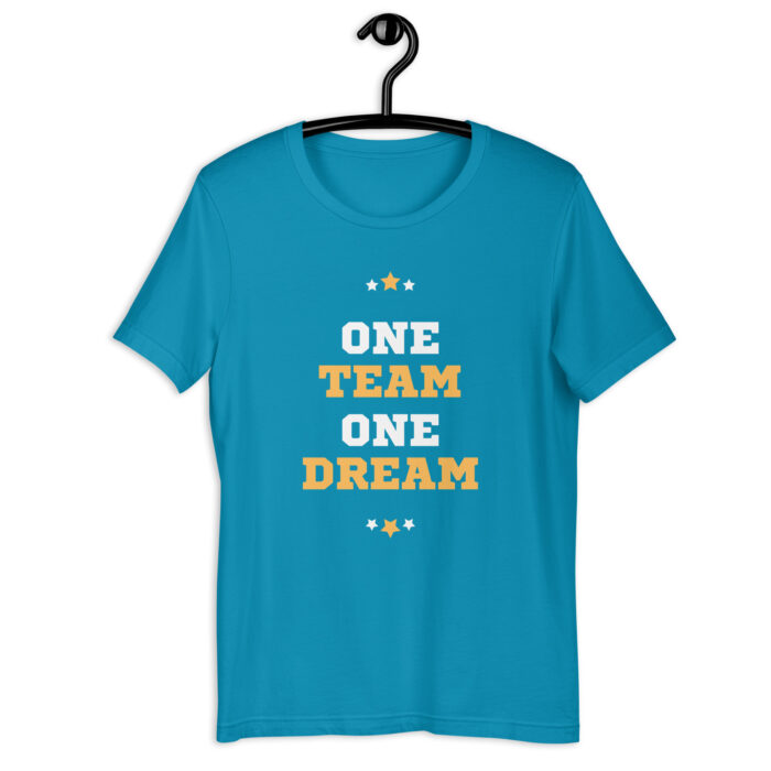 Multi-Color ‘One Team One Dream’ Sports Tee - Aqua, 2XL