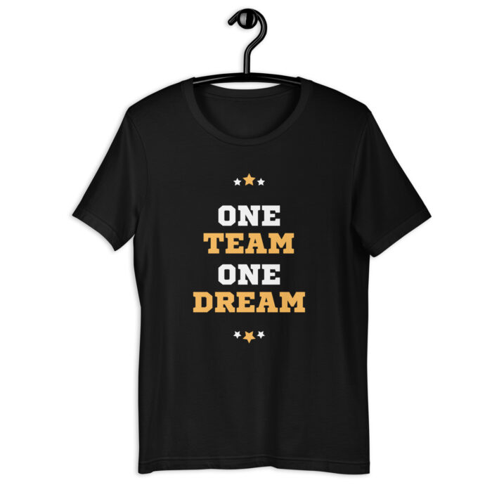 Multi-Color ‘One Team One Dream’ Sports Tee - Black, 2XL