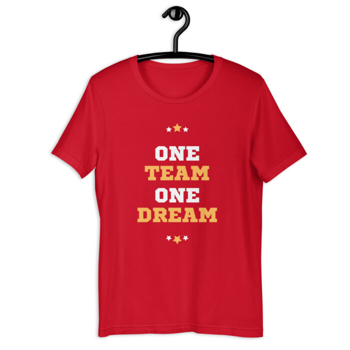 Multi-Color ‘One Team One Dream’ Sports Tee - Red, 2XL