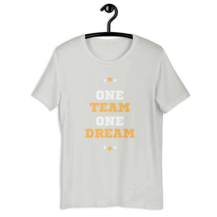 Multi-Color ‘One Team One Dream’ Sports Tee - Silver, 2XL