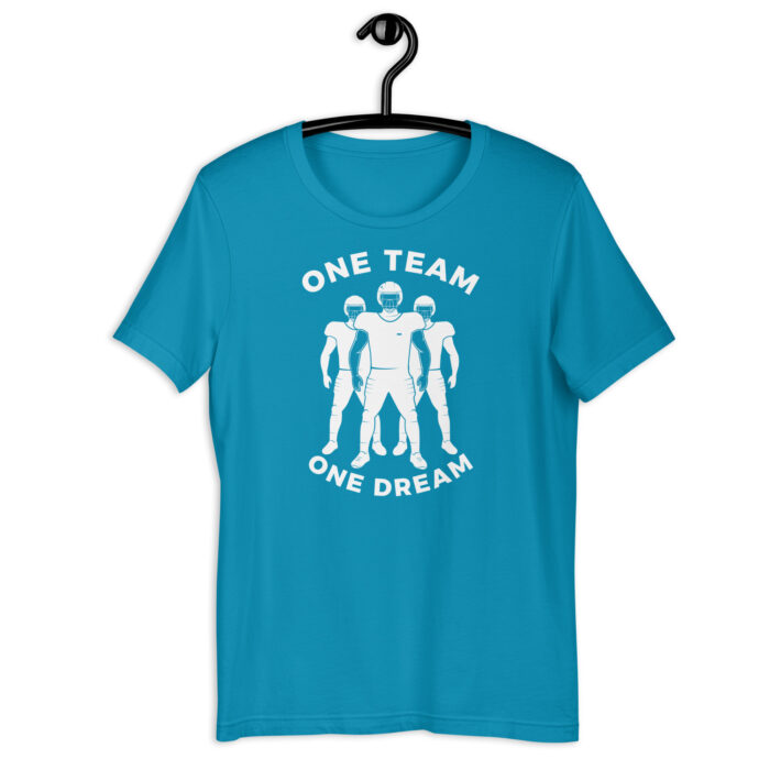 “One Team One Dream” Unity Sports Tee – Radiant Red - Aqua, 2XL