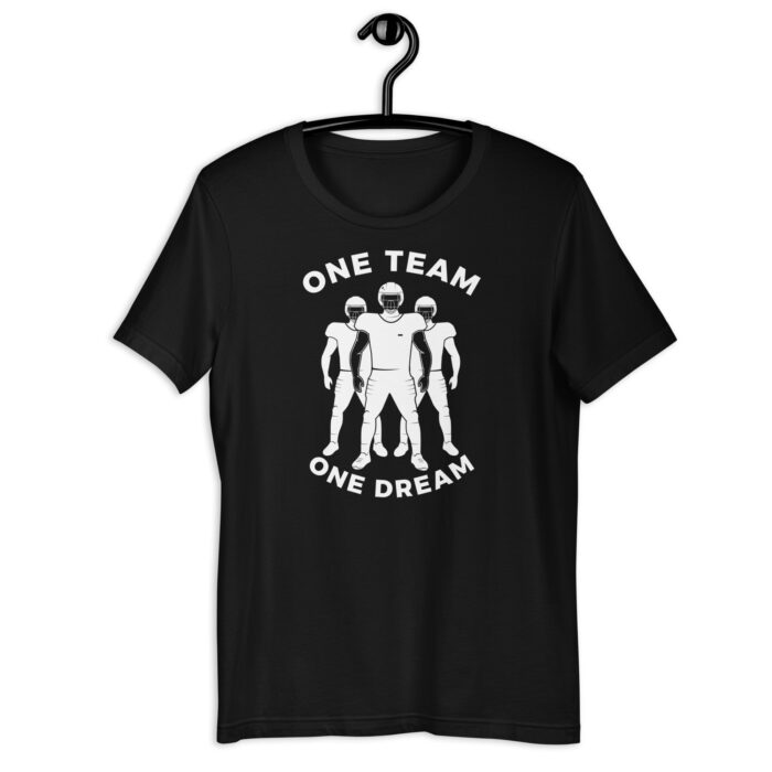 “One Team One Dream” Unity Sports Tee – Radiant Red - Black, 2XL