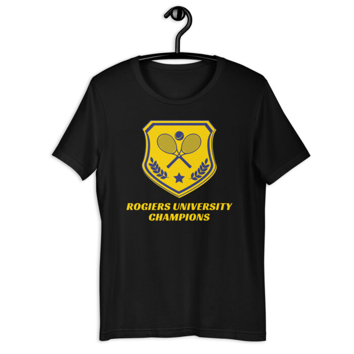 “Rogers University Champions” Crest Tee – Available in Multiple Colors - Black, 2XL