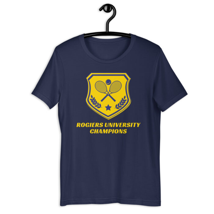 “Rogers University Champions” Crest Tee – Available in Multiple Colors - Navy, 2XL