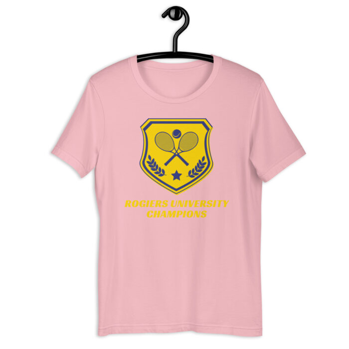 “Rogers University Champions” Crest Tee – Available in Multiple Colors - Pink, 2XL