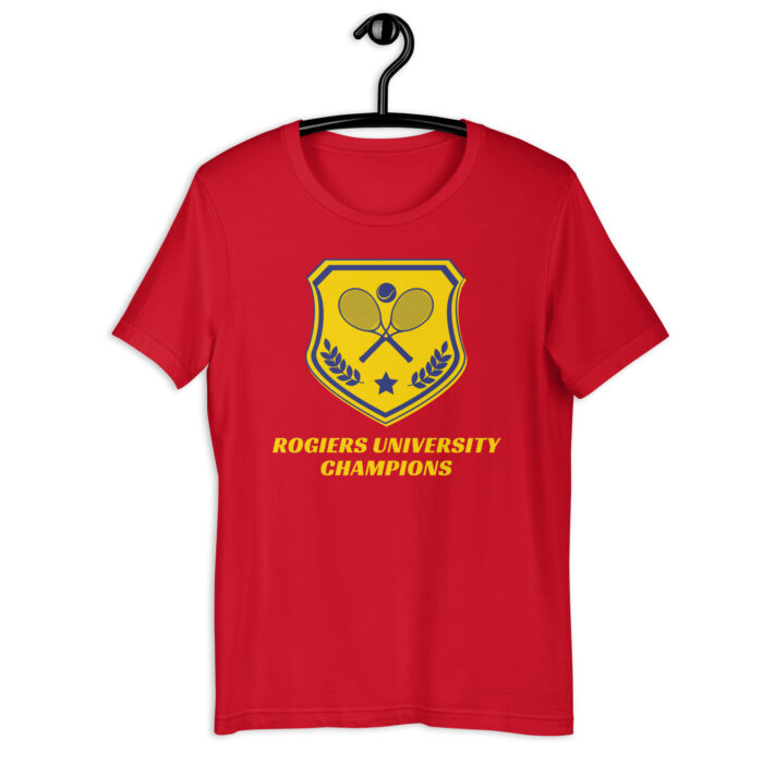 “Rogers University Champions” Crest Tee – Available in Multiple Colors - Red, 2XL