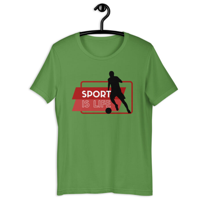 “Sport Is Life” Red Modern Tee - Leaf, 2XL