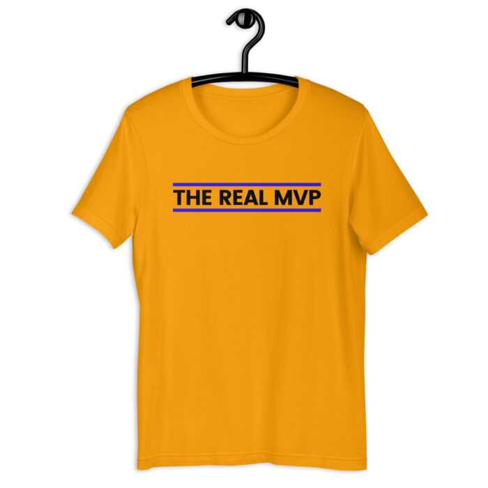 “The Real MVP” Multicolor Sports Tee Collection - Gold, 2XL