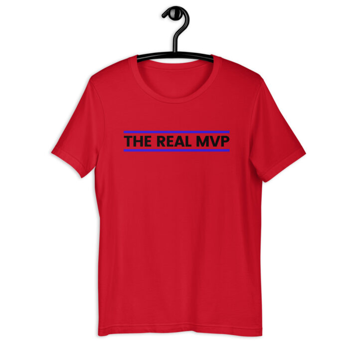 “The Real MVP” Multicolor Sports Tee Collection - Red, 2XL