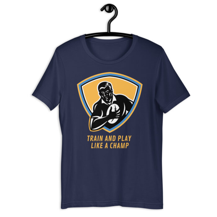 “Train and Play Like A Champ” Athletic Motivation Tee – Color Variety - Navy, 2XL