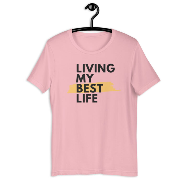 “Vibrant Life” Tee – Living My Best Life – Colorful Selection - Pink, 2XL