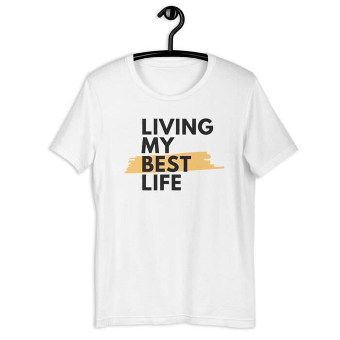“Vibrant Life” Tee – Living My Best Life – Colorful Selection - White, 2XL
