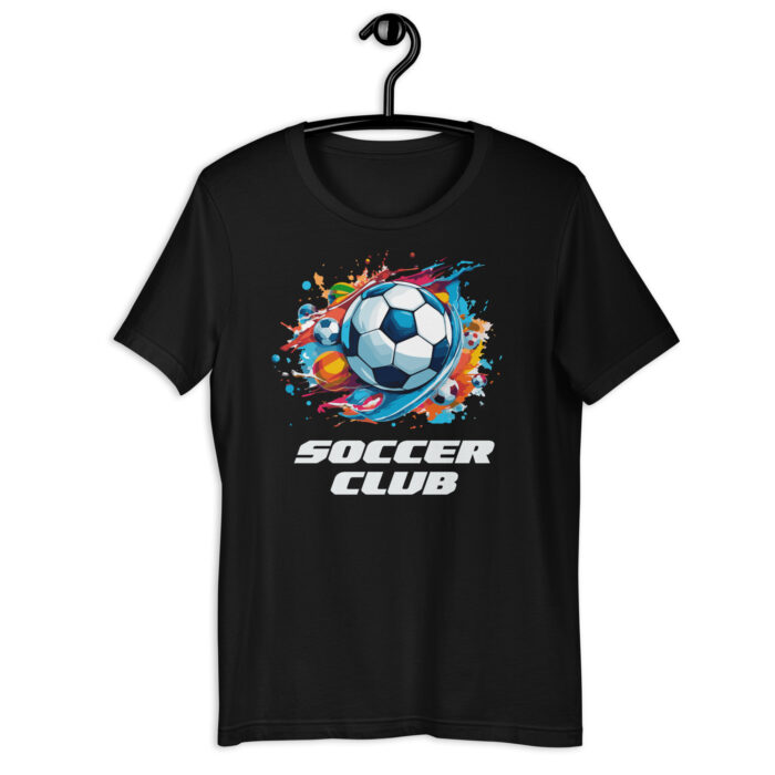 “Vibrant Soccer Club” Graphic Tee – Available in Dynamic Colors - Black, 2XL