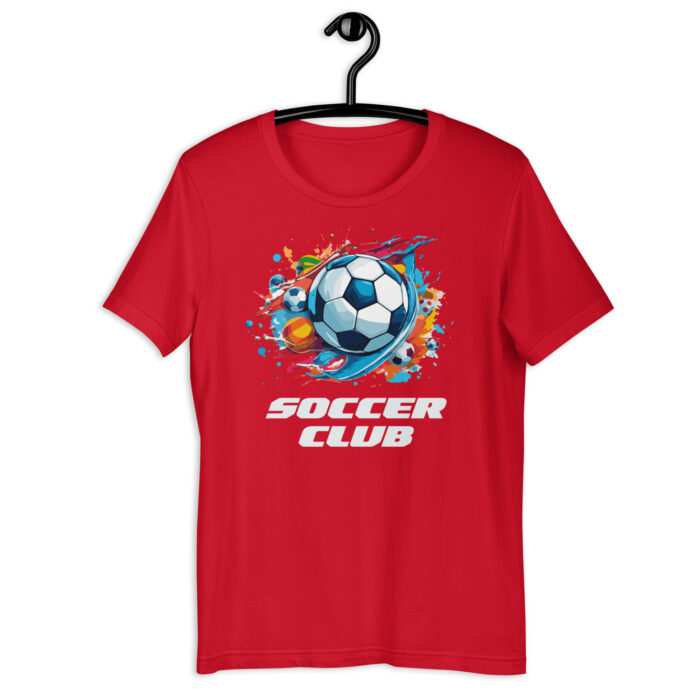 “Vibrant Soccer Club” Graphic Tee – Available in Dynamic Colors - Red, 2XL