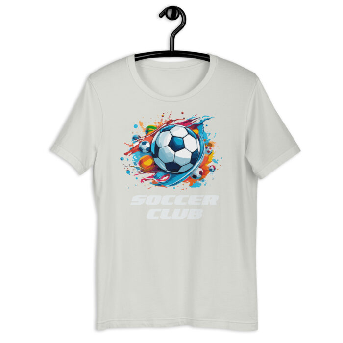 “Vibrant Soccer Club” Graphic Tee – Available in Dynamic Colors - Silver, 2XL