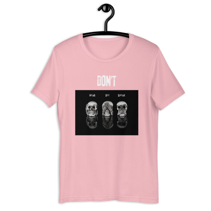 “Wise Skulls” Trio Tee – Hear, See, Speak No Evil – Multiple Colors - Pink, 2XL