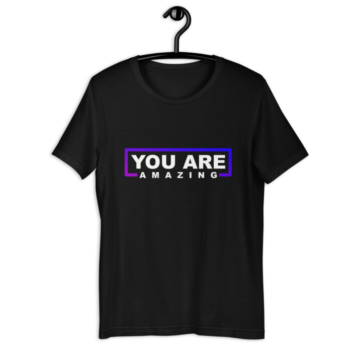 “You Are Amazing” Affirmation Tee – Inspiring Color Variety - Black, 2XL